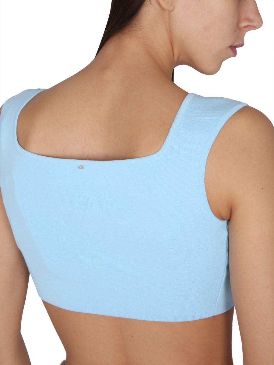 MAX MARA TOP CROPPED FIT IN MAGLIA DI COTONE
