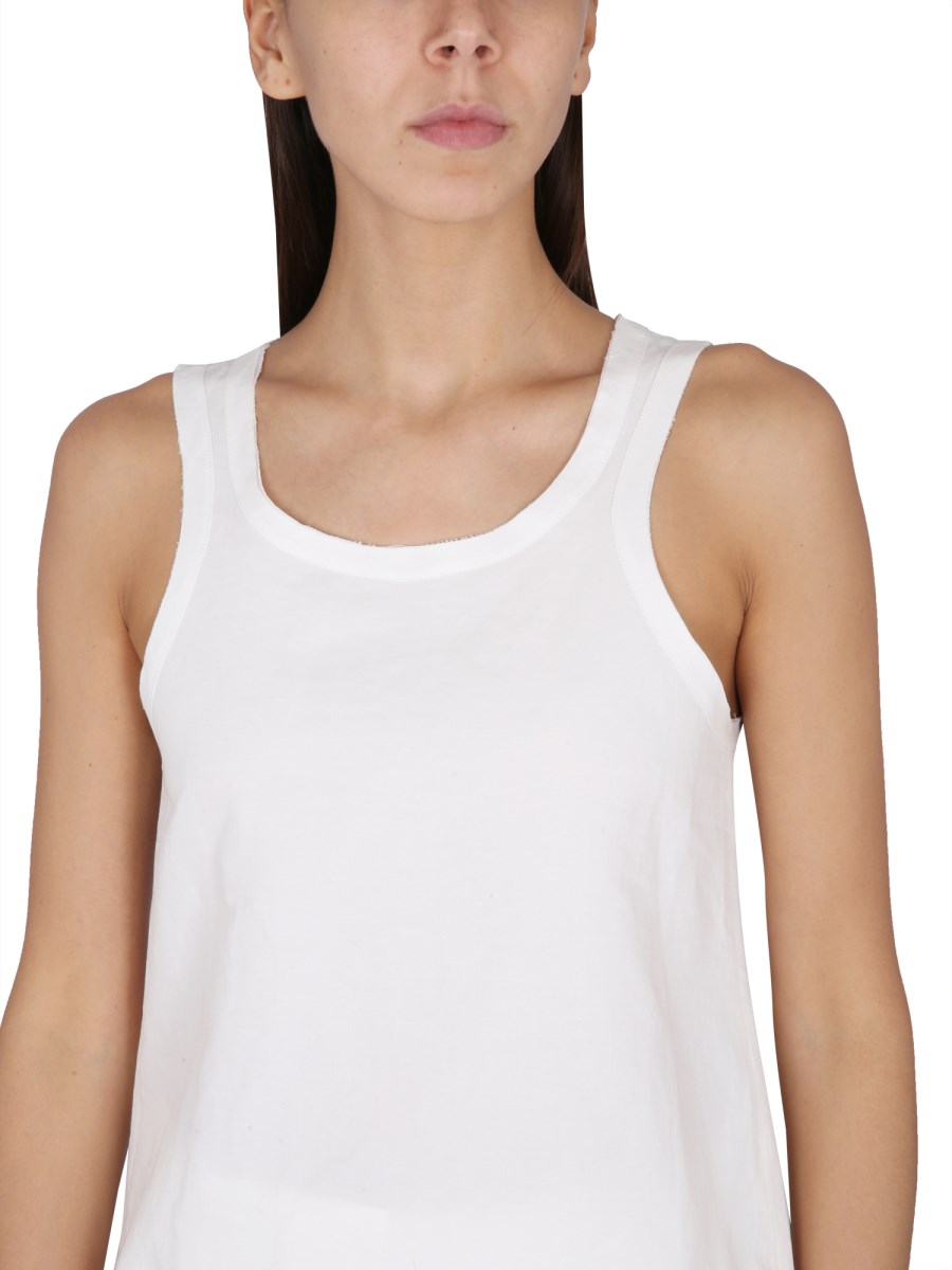 MAX MARA TOP IN COTONE CON RICAMO LOGO