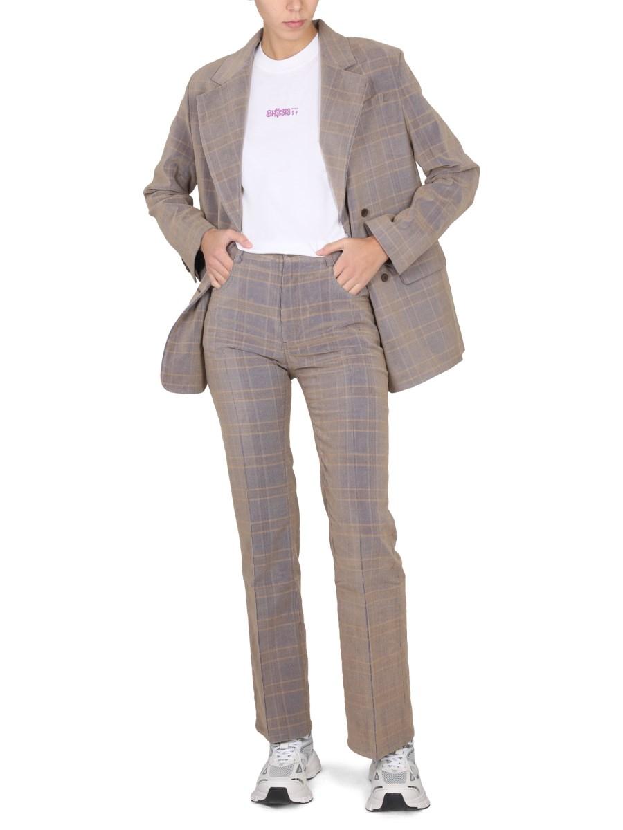 MCQ PANTALONE A VITA ALTA IN VISCOSA