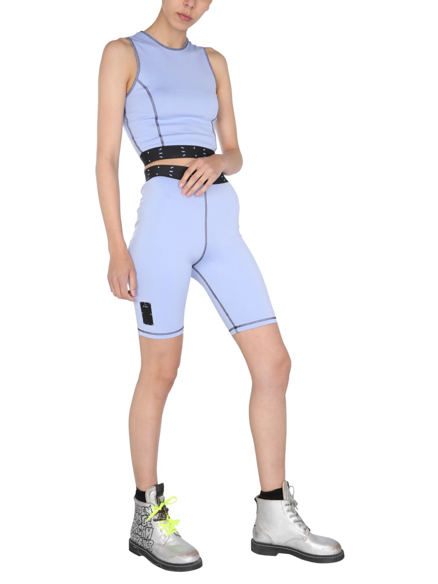 MCQ SHORT CICLISTA IN TESSUTO TECNICO CON LOGO