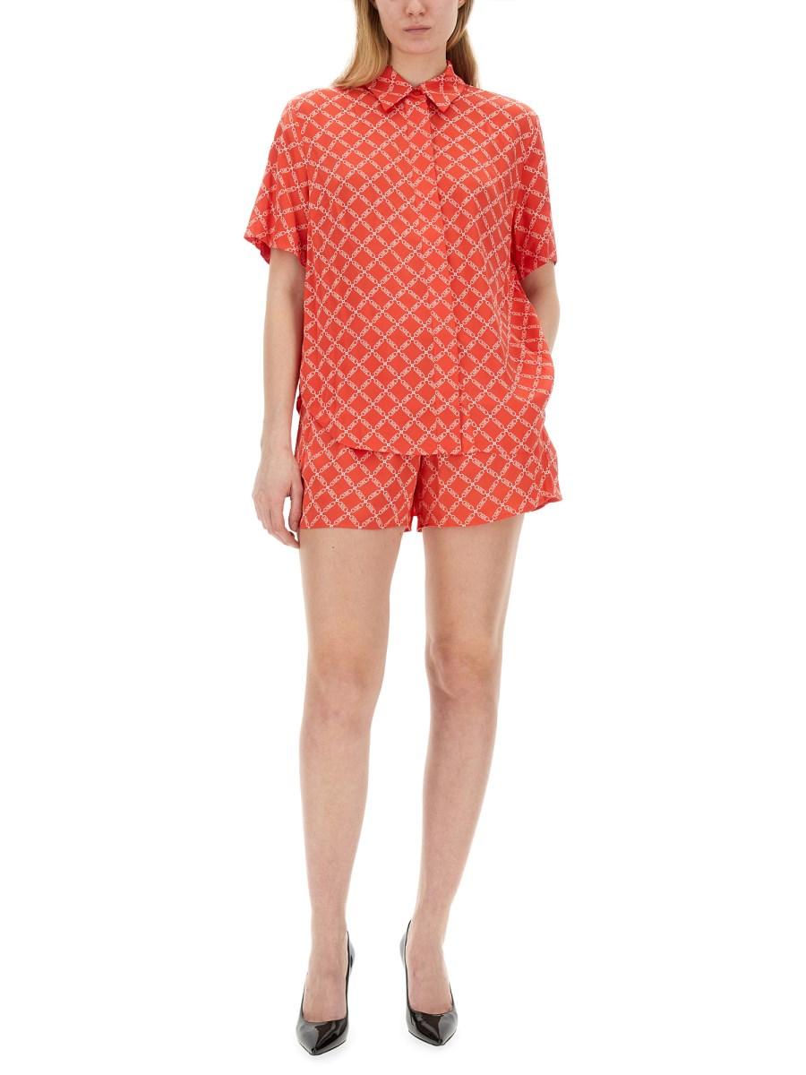 MICHAEL BY MICHAEL KORS SHORTS CON LOGO IN SATIN