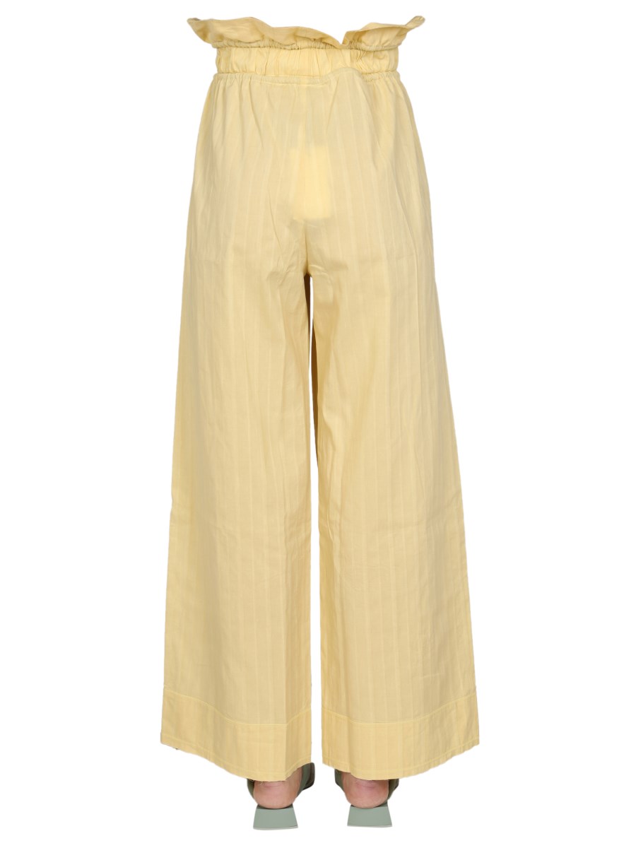 MIISTA PANTALONE WIDE LEG IN COTONE