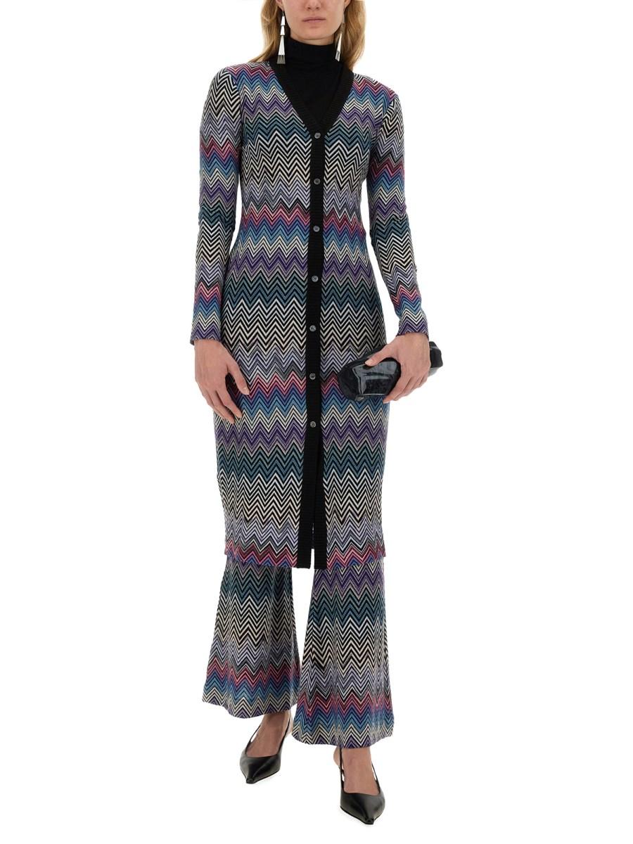 MISSONI CARDIGAN LUNGO IN LANA ZIG ZAG