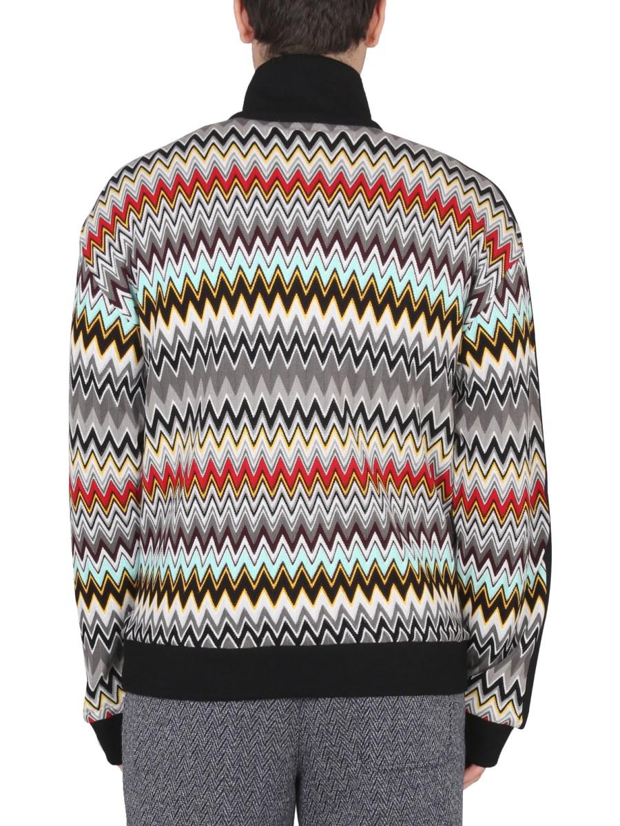 MISSONI FELPA CON ZIP IN COTONE