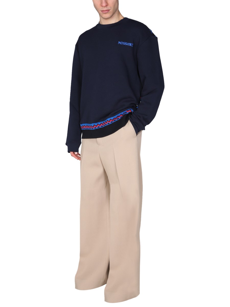 MISSONI FELPA IN COTONE CON RICAMO LOGO