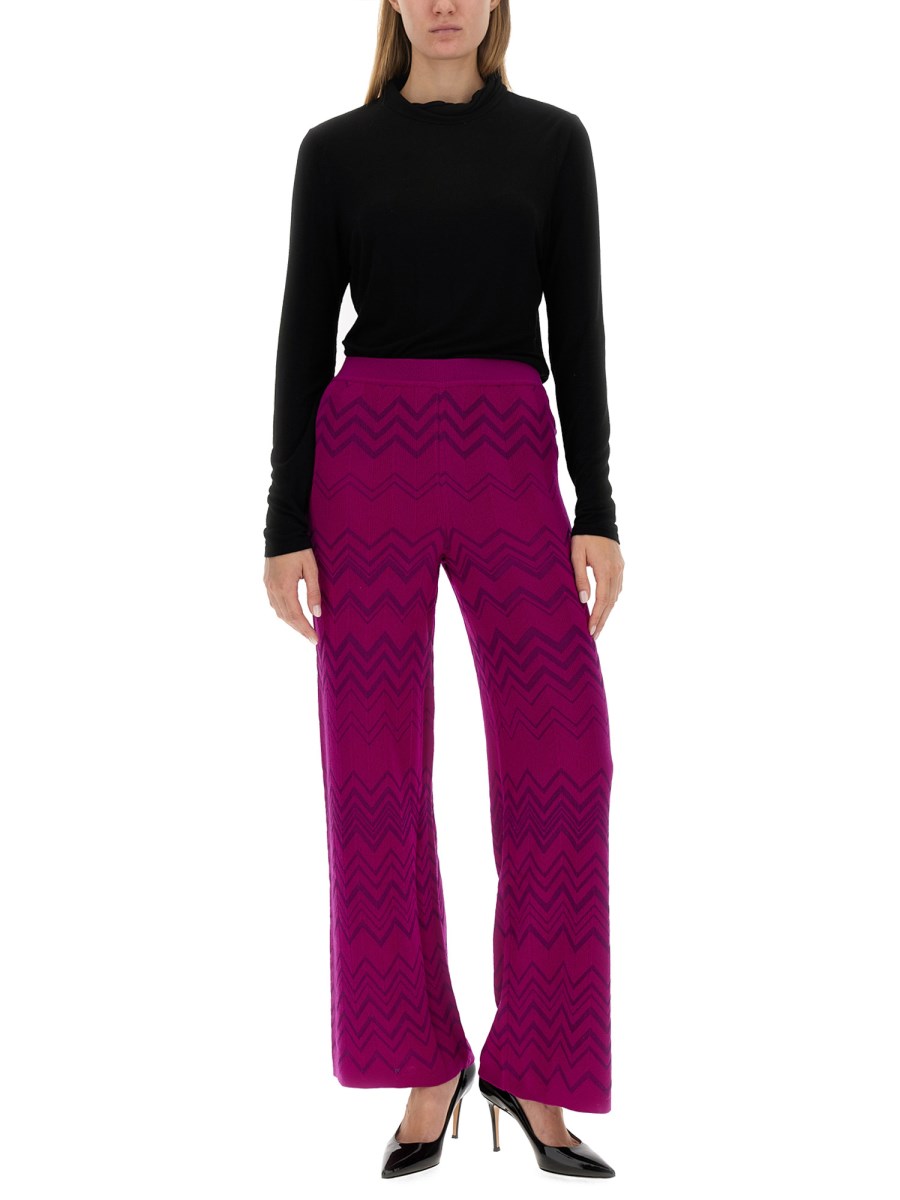 MISSONI PANTALONE IN MISTO LANA A ZIG ZAG