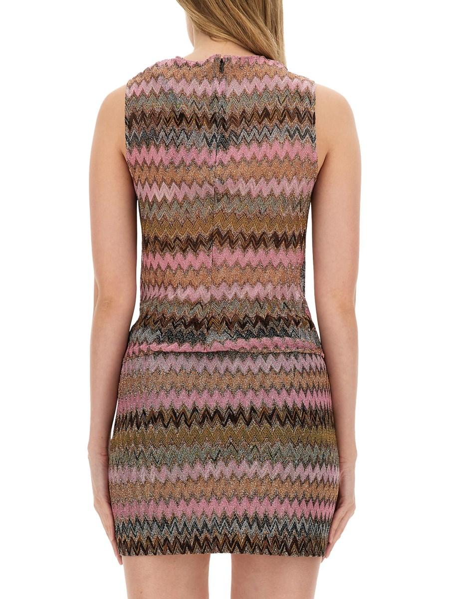 MISSONI TOP LAMINE IN MISTO VISCOSA
