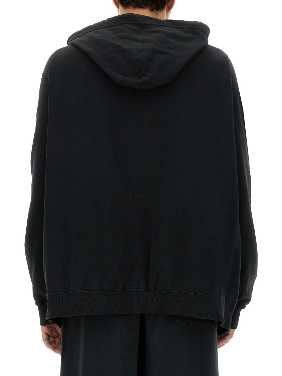 MM6 MAISON MARGIELA FELPA IN COTONE CON CAPPUCCIO