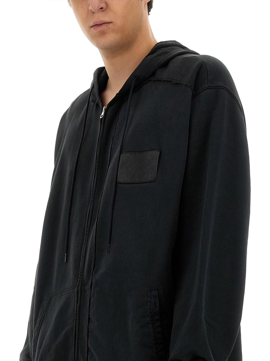 MM6 MAISON MARGIELA FELPA IN COTONE CON CAPPUCCIO