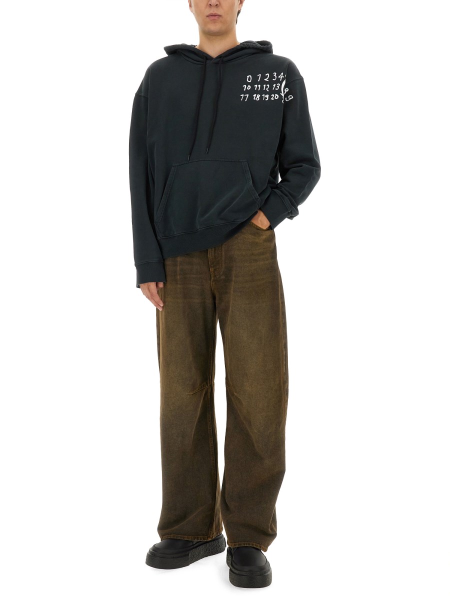 MM6 MAISON MARGIELA FELPA IN JERSEY CON CAPPUCCIO