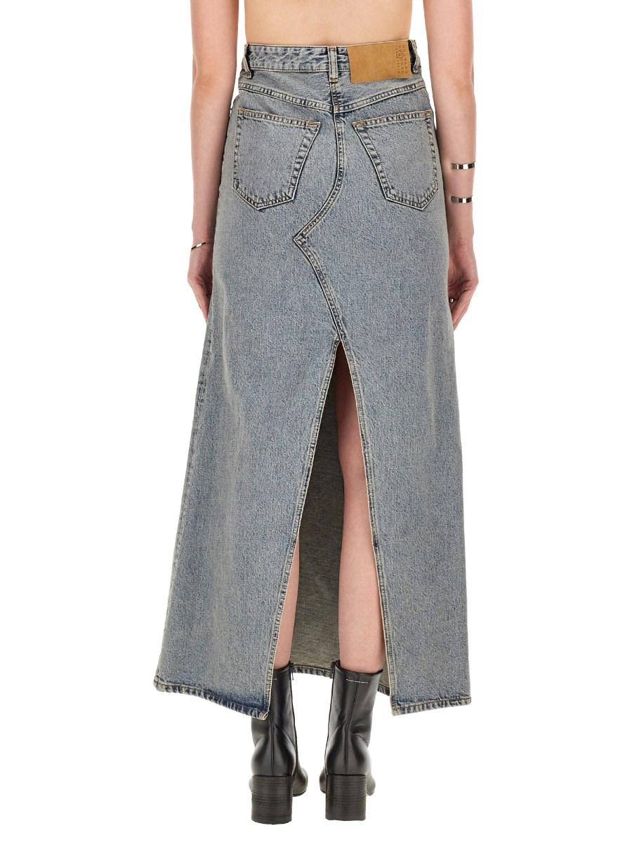 MM6 MAISON MARGIELA GONNA LUNGA IN DENIM