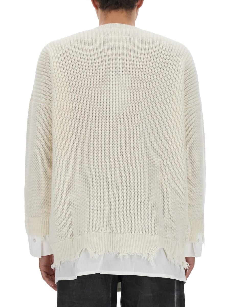MM6 MAISON MARGIELA MAGLIA CON FONDO CAMICIA