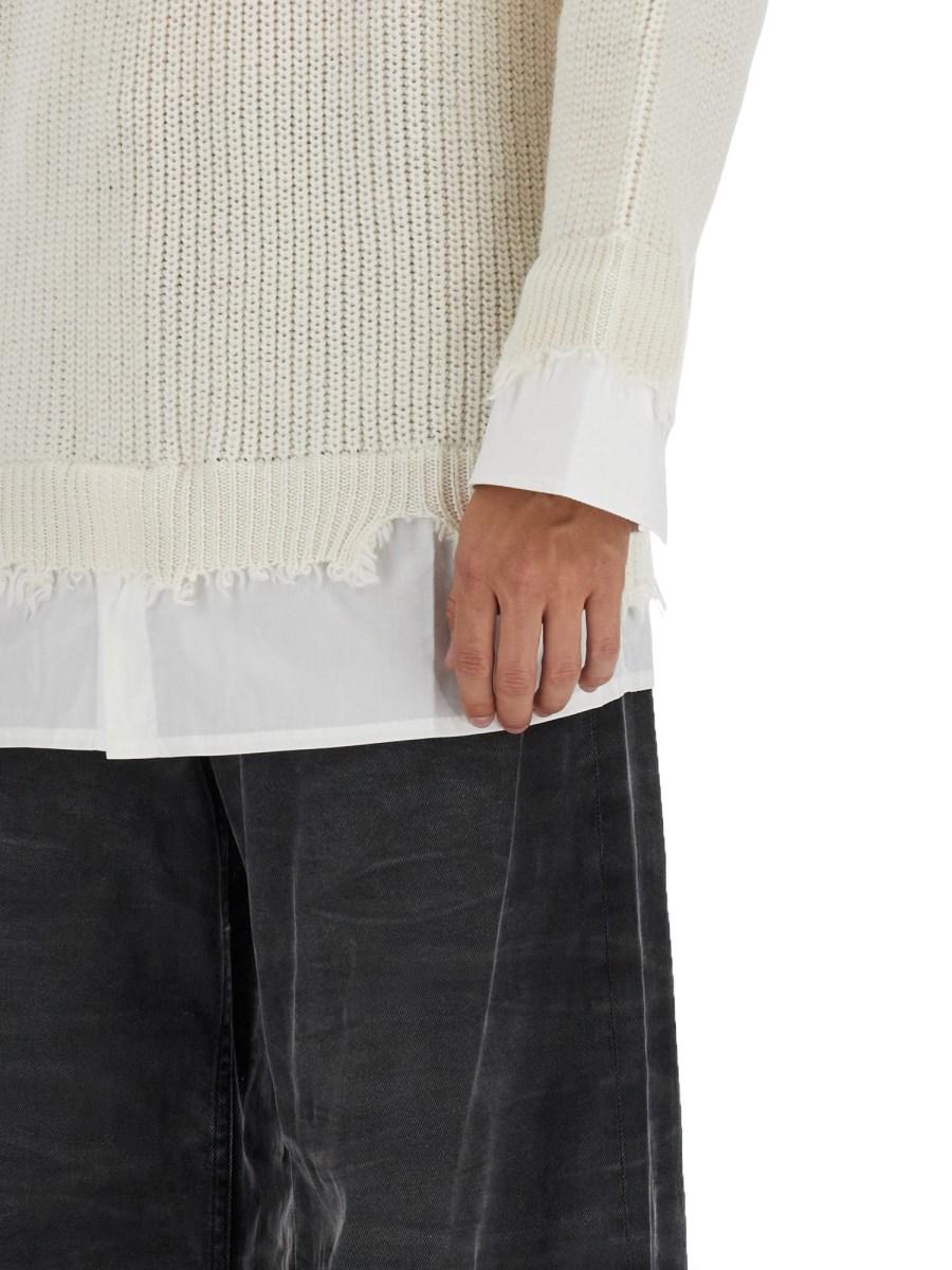 MM6 MAISON MARGIELA MAGLIA CON FONDO CAMICIA