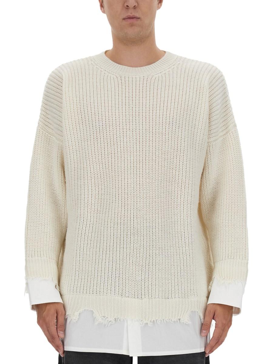 MM6 MAISON MARGIELA MAGLIA CON FONDO CAMICIA