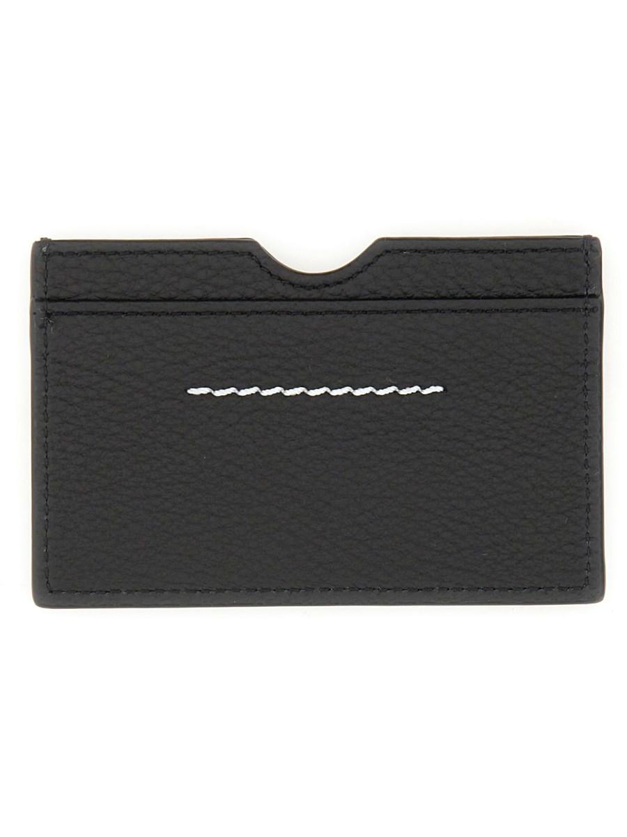 MM6 MAISON MARGIELA PORTACARTE IN PELLE CON LOGO