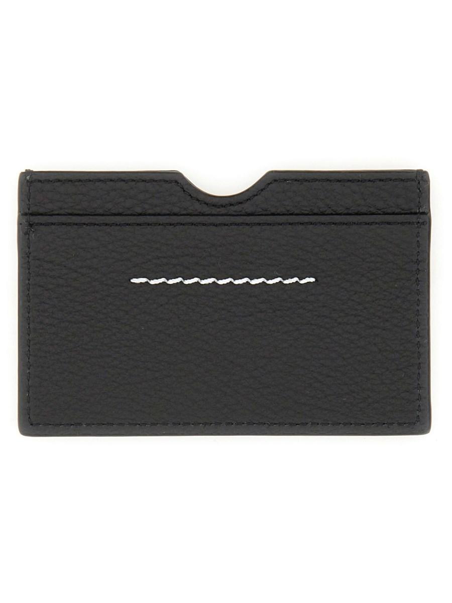 MM6 MAISON MARGIELA PORTACARTE IN PELLE CON LOGO