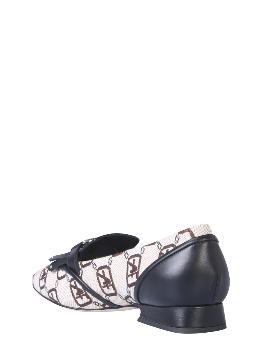 ALBERTA FERRETTI MOCASSINO LOGATO IN TELA DI COTONE