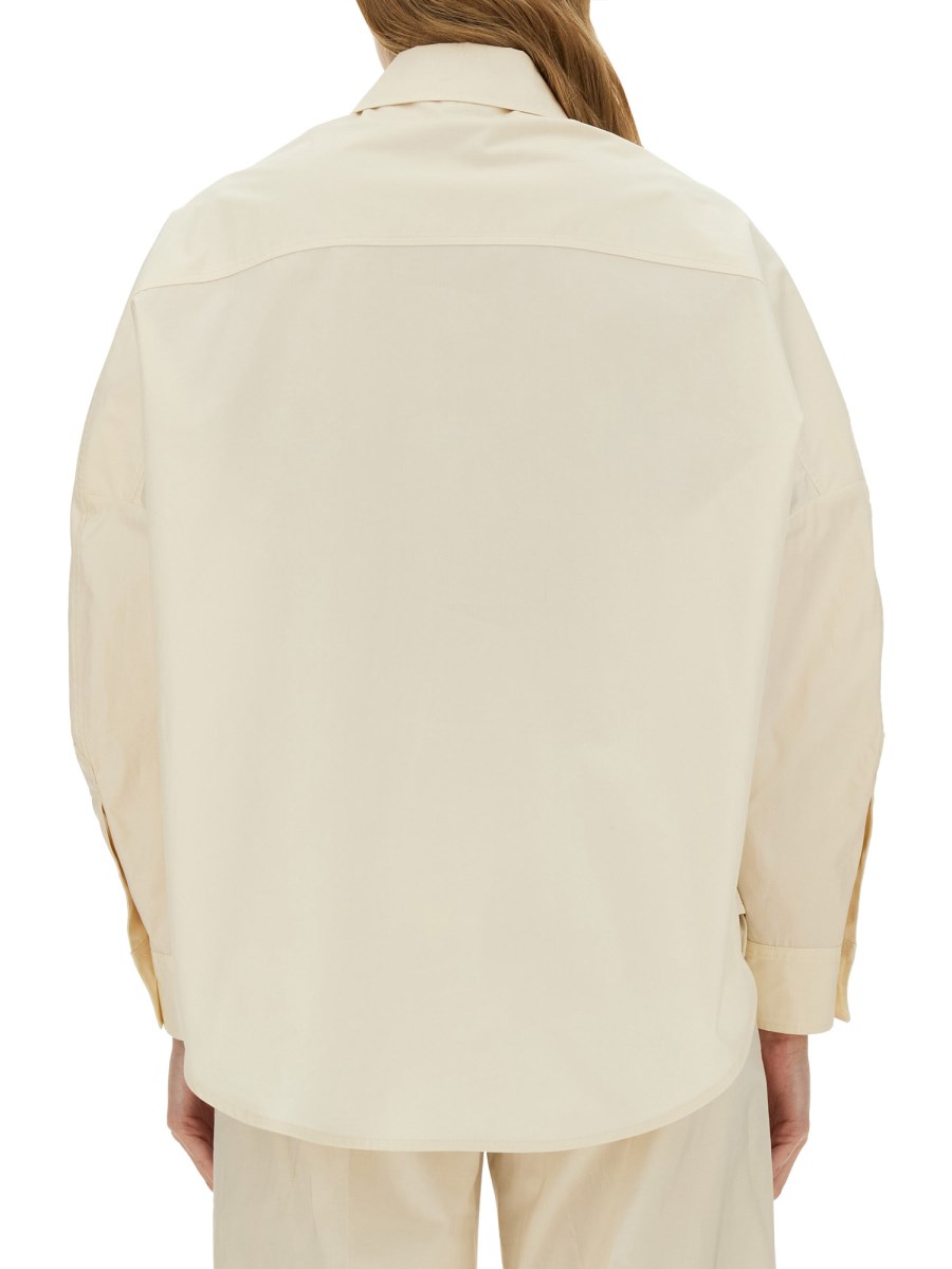 MONCLER CAMICIA IN POPELINE CON ZIP