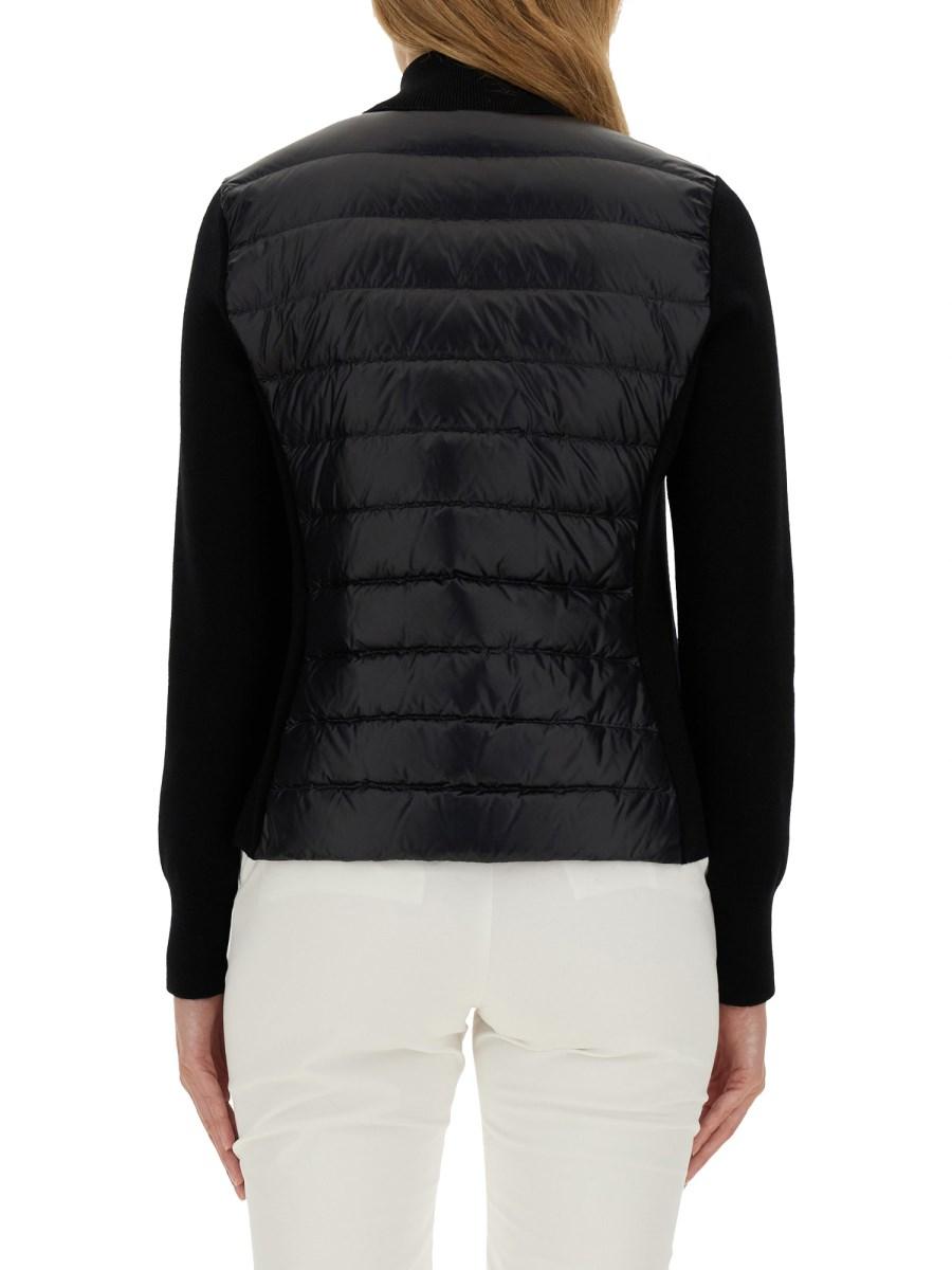 MONCLER CARDIGAN CON ZIP E LOGO