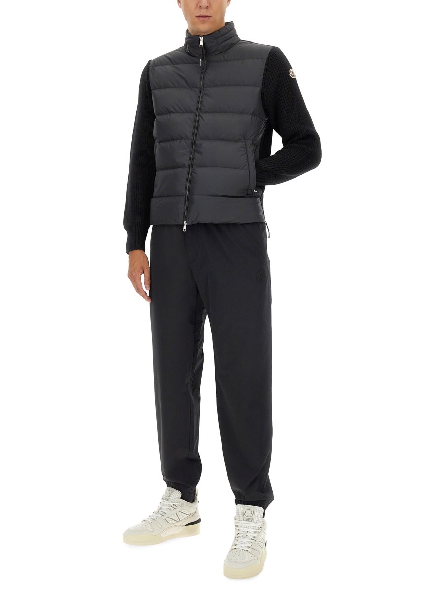 MONCLER CARDIGAN IMBOTTITO CON LOGO