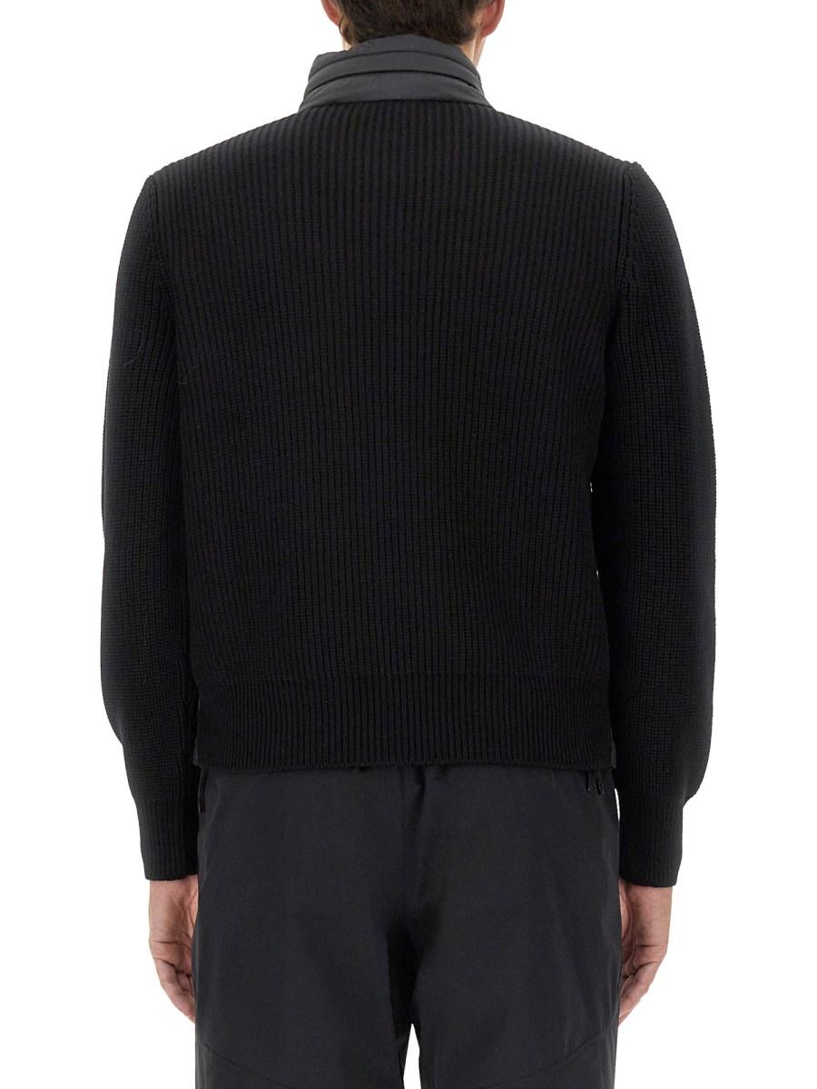 MONCLER CARDIGAN IMBOTTITO CON LOGO