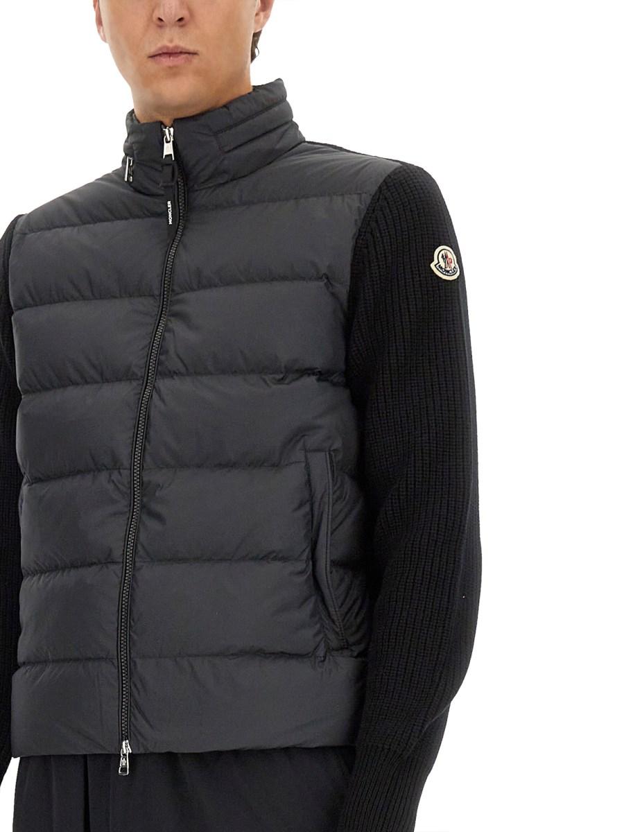 MONCLER CARDIGAN IMBOTTITO CON LOGO
