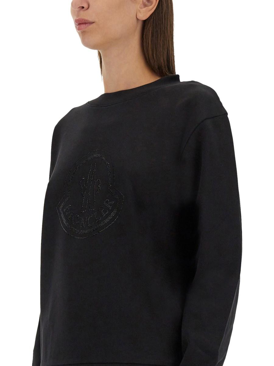 MONCLER FELPA CON LOGO IN COTONE