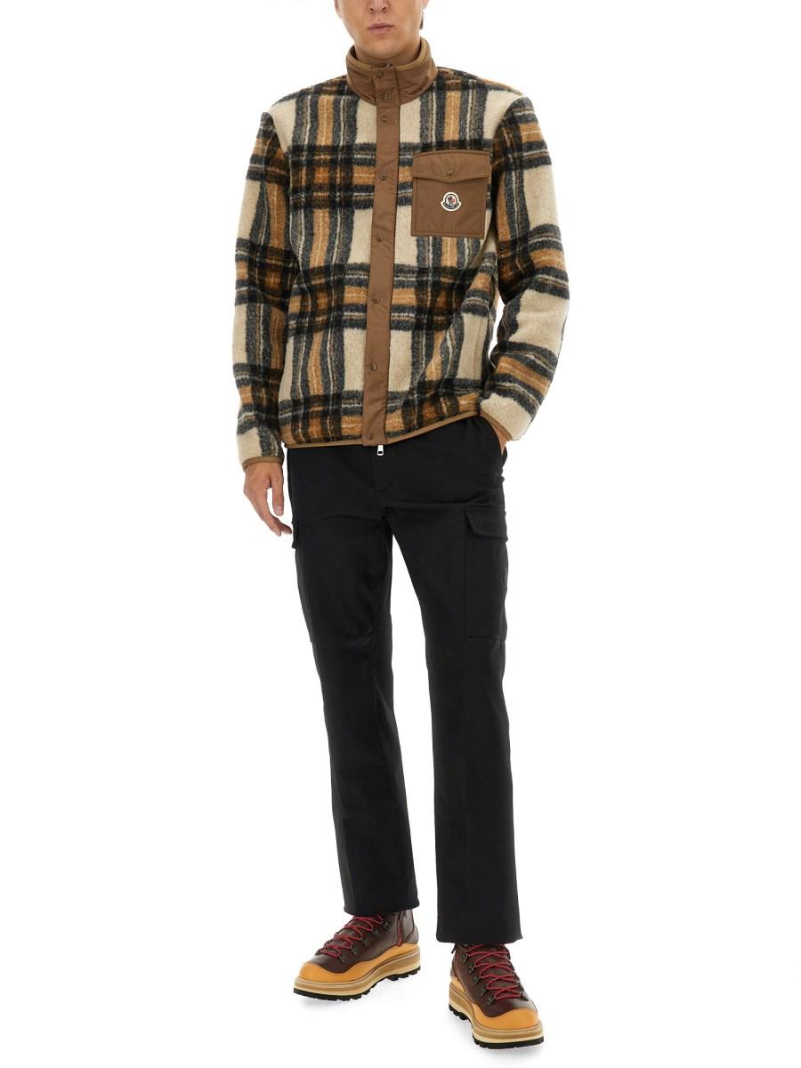 MONCLER FELPA CON ZIP EFFETTO TEDDY