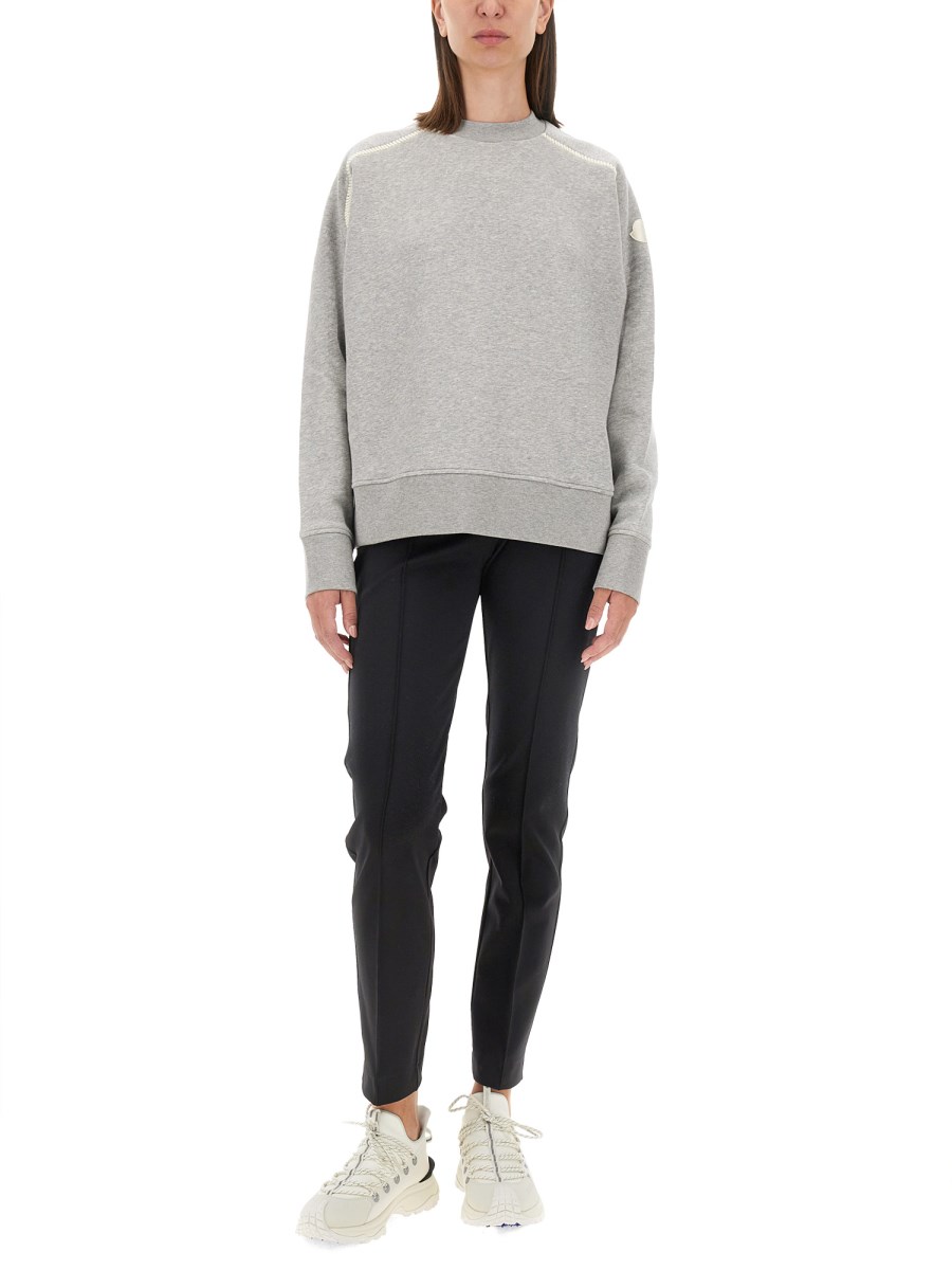MONCLER FELPA IN COTONE CON LOGO