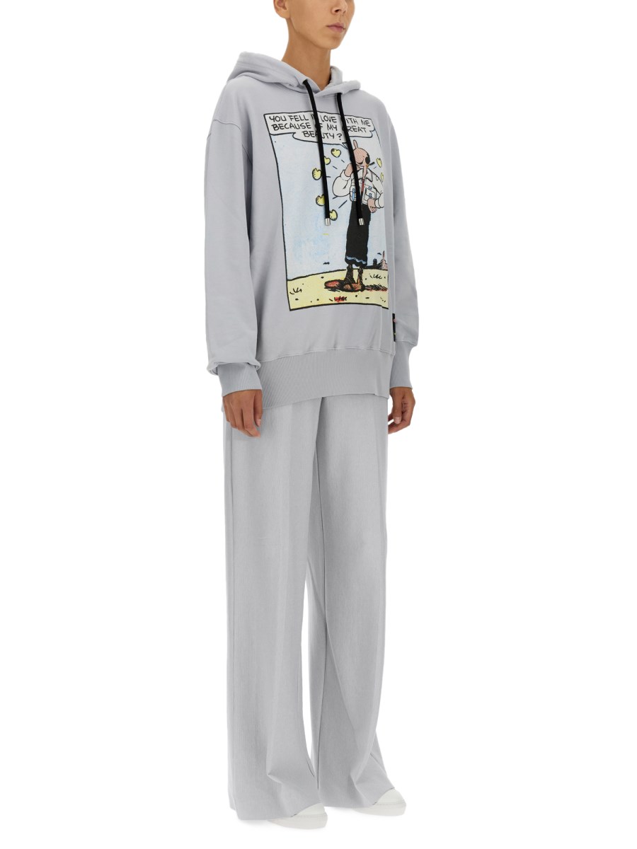 MONCLER GENIUS FELPA IN COTONE CON STAMPA OLIVIA