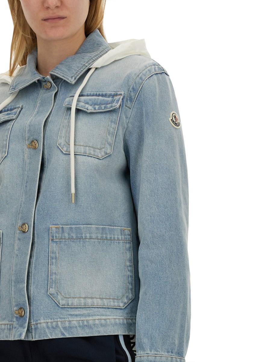 MONCLER GIACCA "MELISSA" IN DENIM DI COTONE