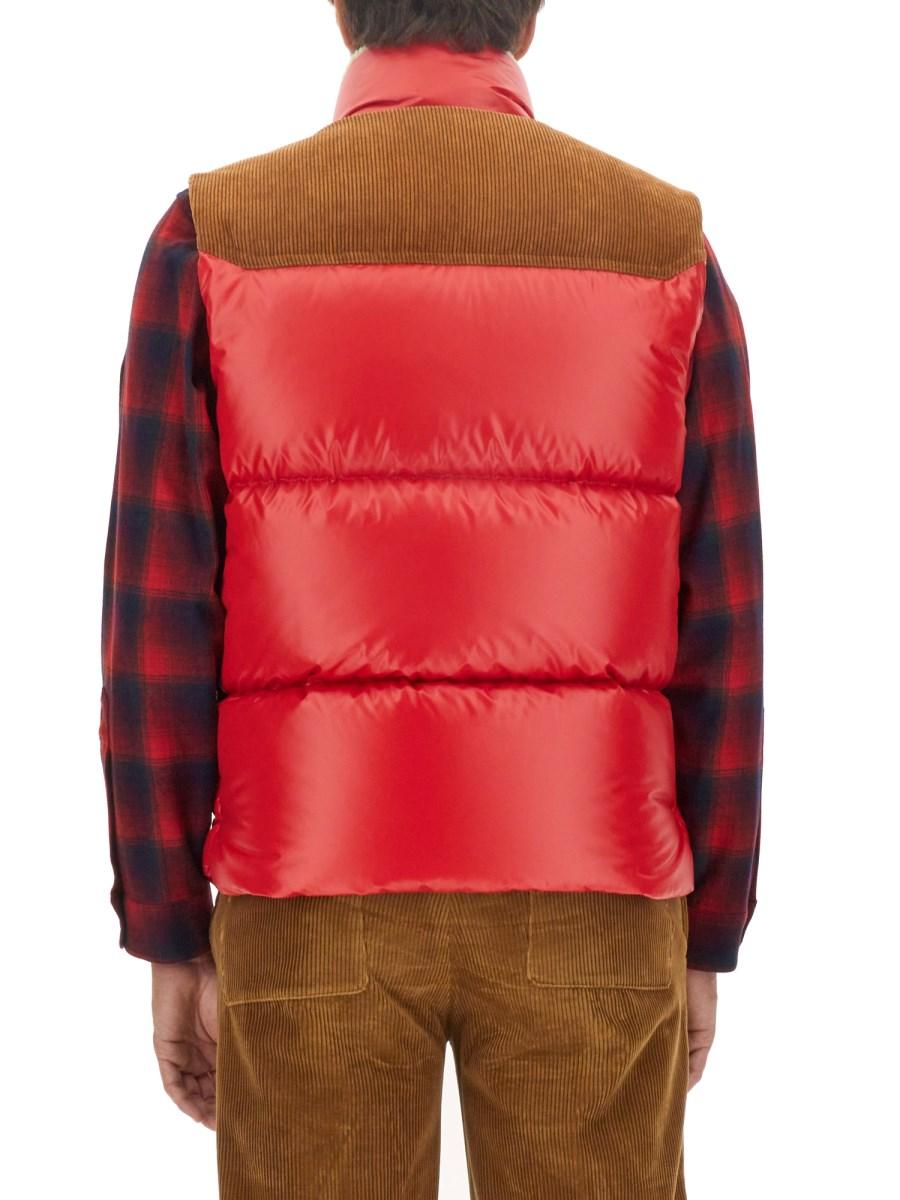 MONCLER GILET IN NYLON CON LOGO
