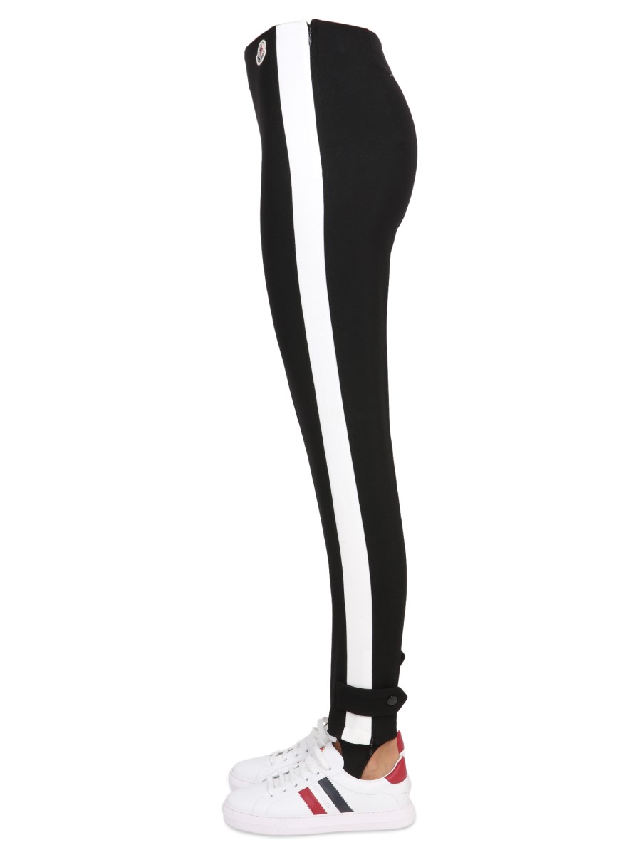 MONCLER LEGGINGS IN NYLON CON PATCH LOGO