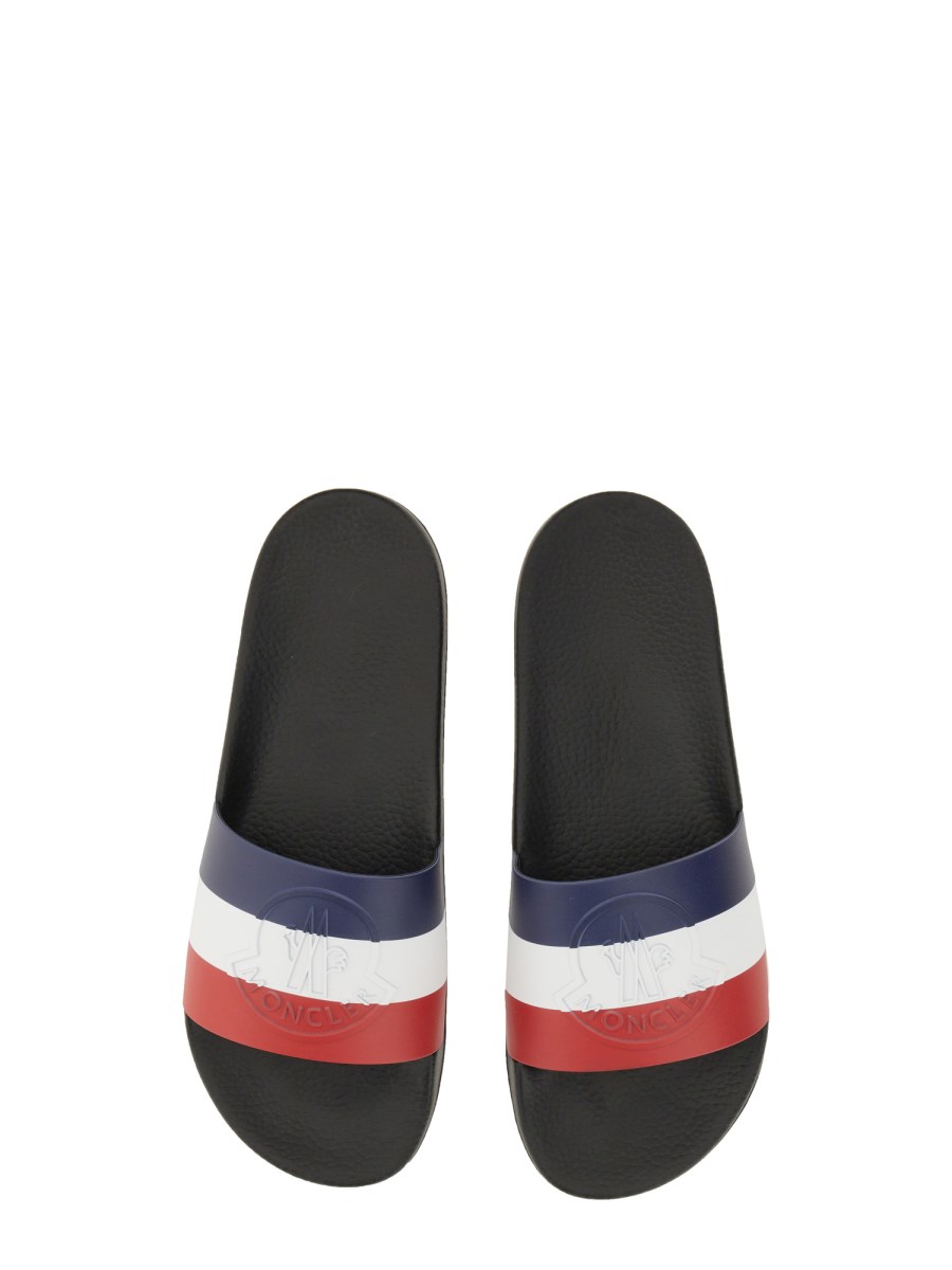 MONCLER SANDALO BASILE SLIDE IN GOMMA CON LOGO