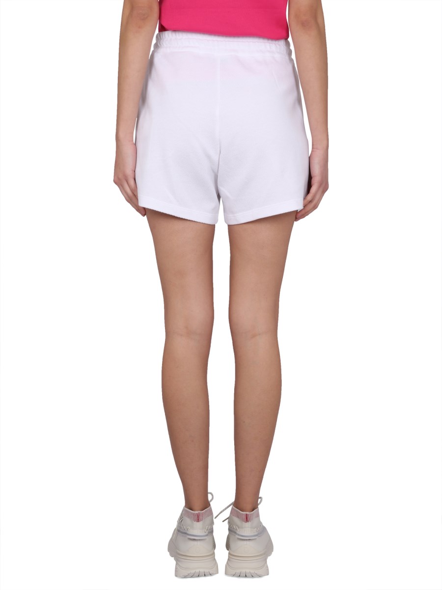MONCLER SHORT IN COTONE CON PATCH LOGO