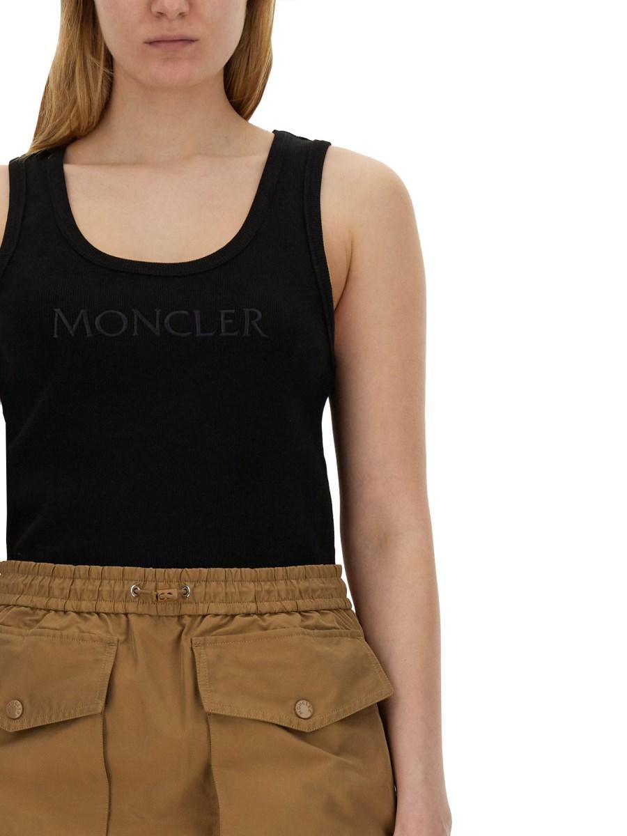 MONCLER TOP IN COTONE CON LOGO
