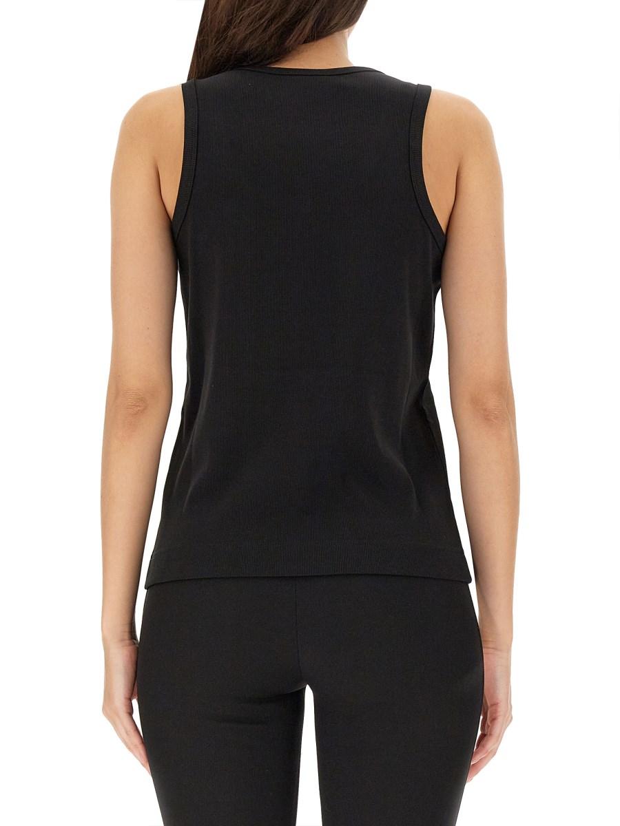 MONCLER TOP IN JERSEY DI COTONE CON STAMPA LOGO