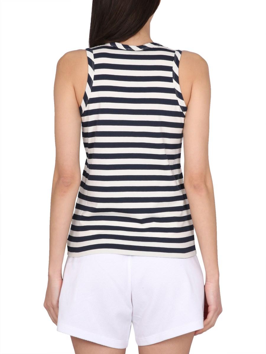 MONCLER TOP IN JERSEY DI COTONE CON STAMPA LOGO