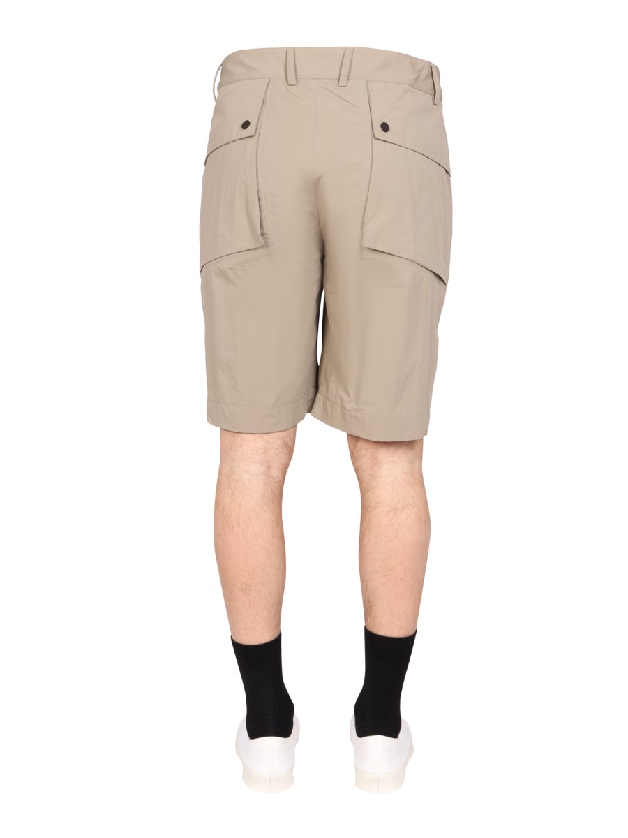 MONOBI BERMUDA IN POPELINE DI MISTO COTONE