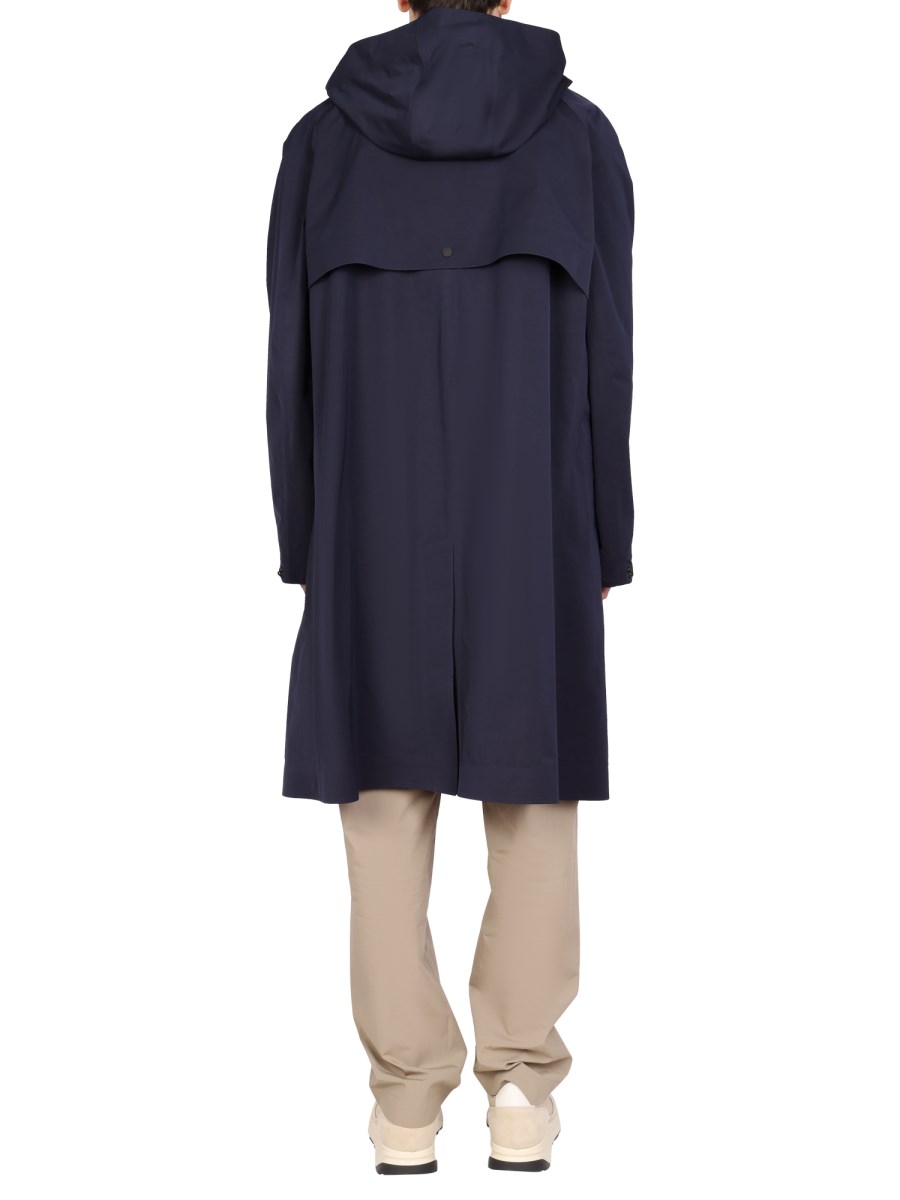 MONOBI TRENCH IN MISTO COTONE CON CAPPUCCIO