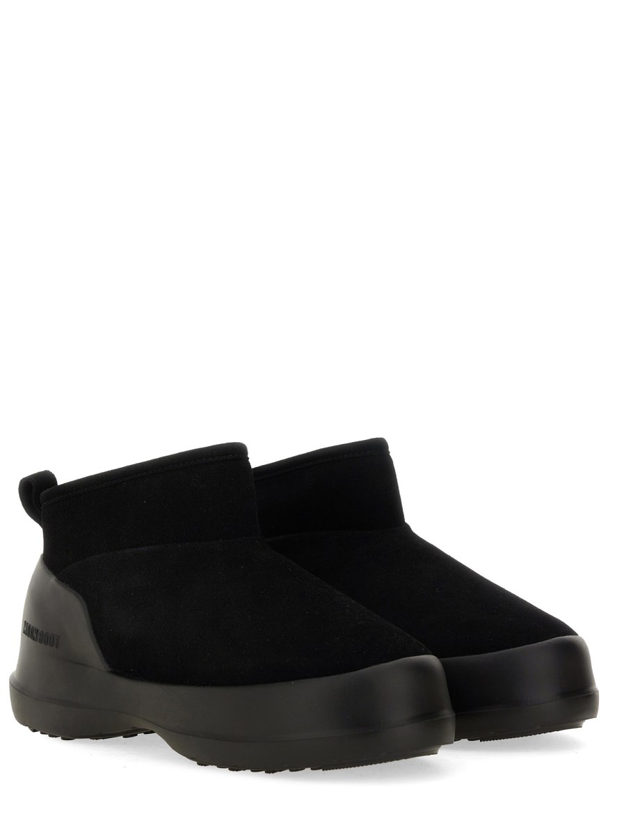 MOON BOOT STIVALE "LUNA" LOW IN PELLE SCAMOSCIATA