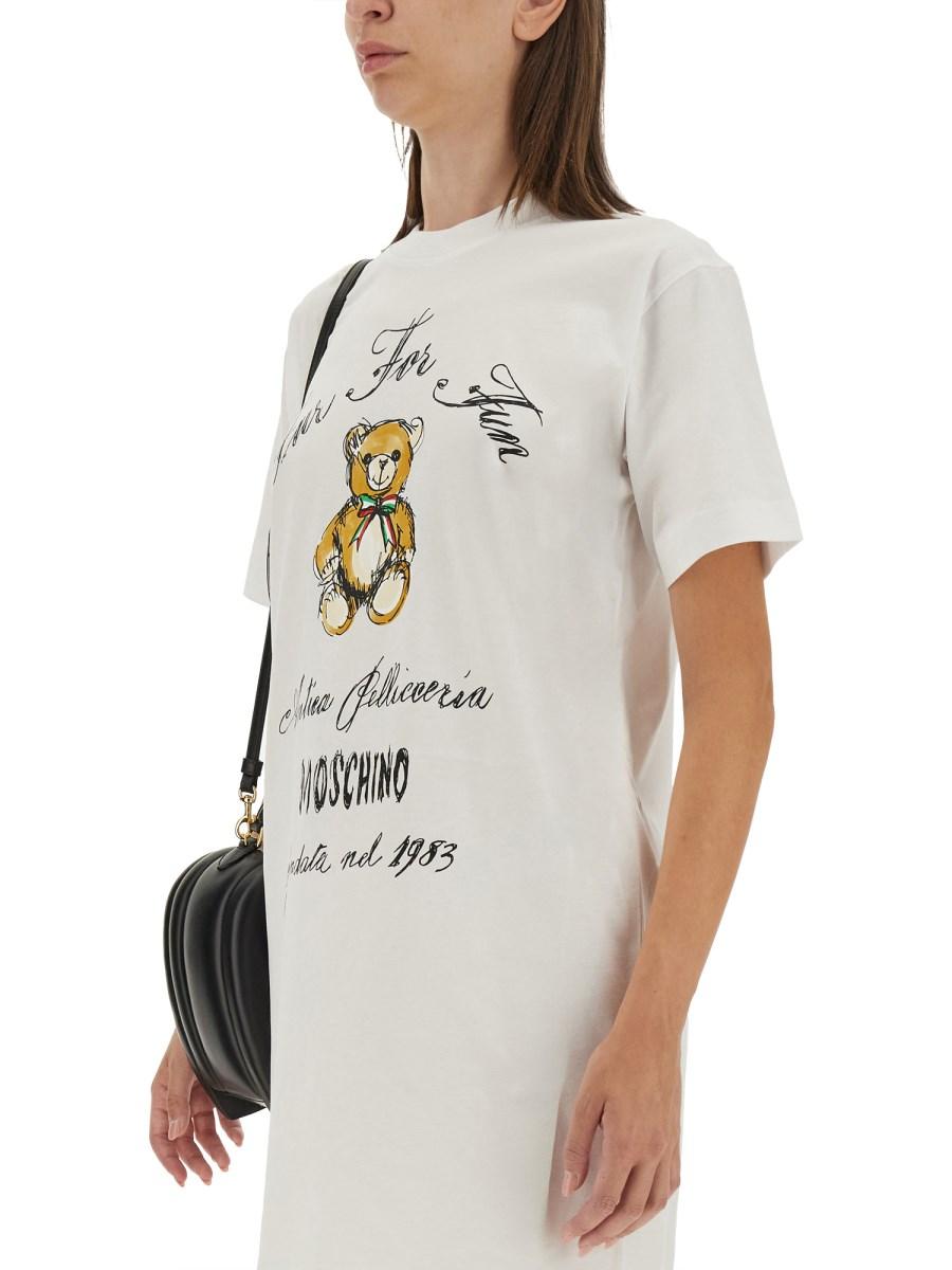 MOSCHINO ABITO IN COTONE CON LOGO