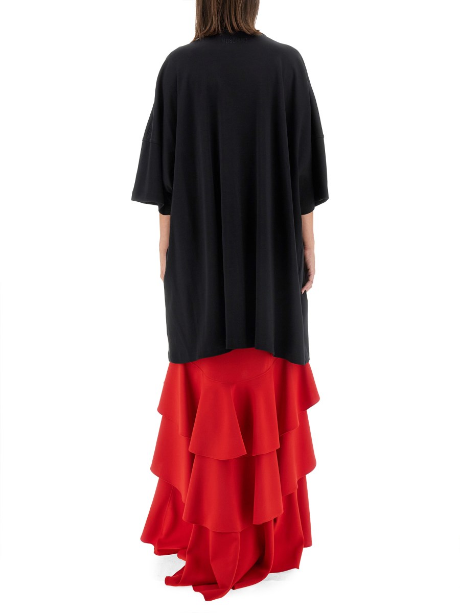 MOSCHINO ABITO IN INTERLOCK DI COTONE PEACE & PEARLS