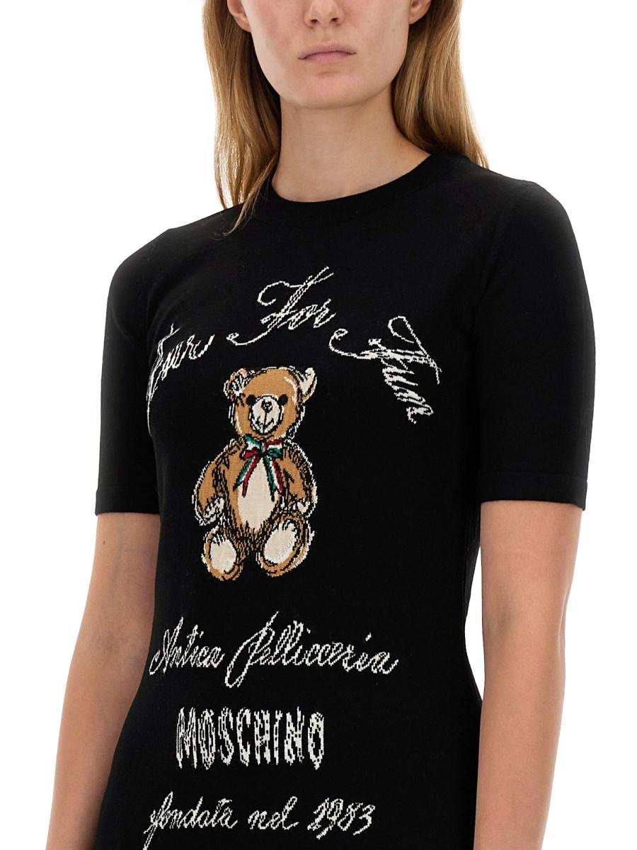 MOSCHINO ABITO IN MAGLIA CON LOGO