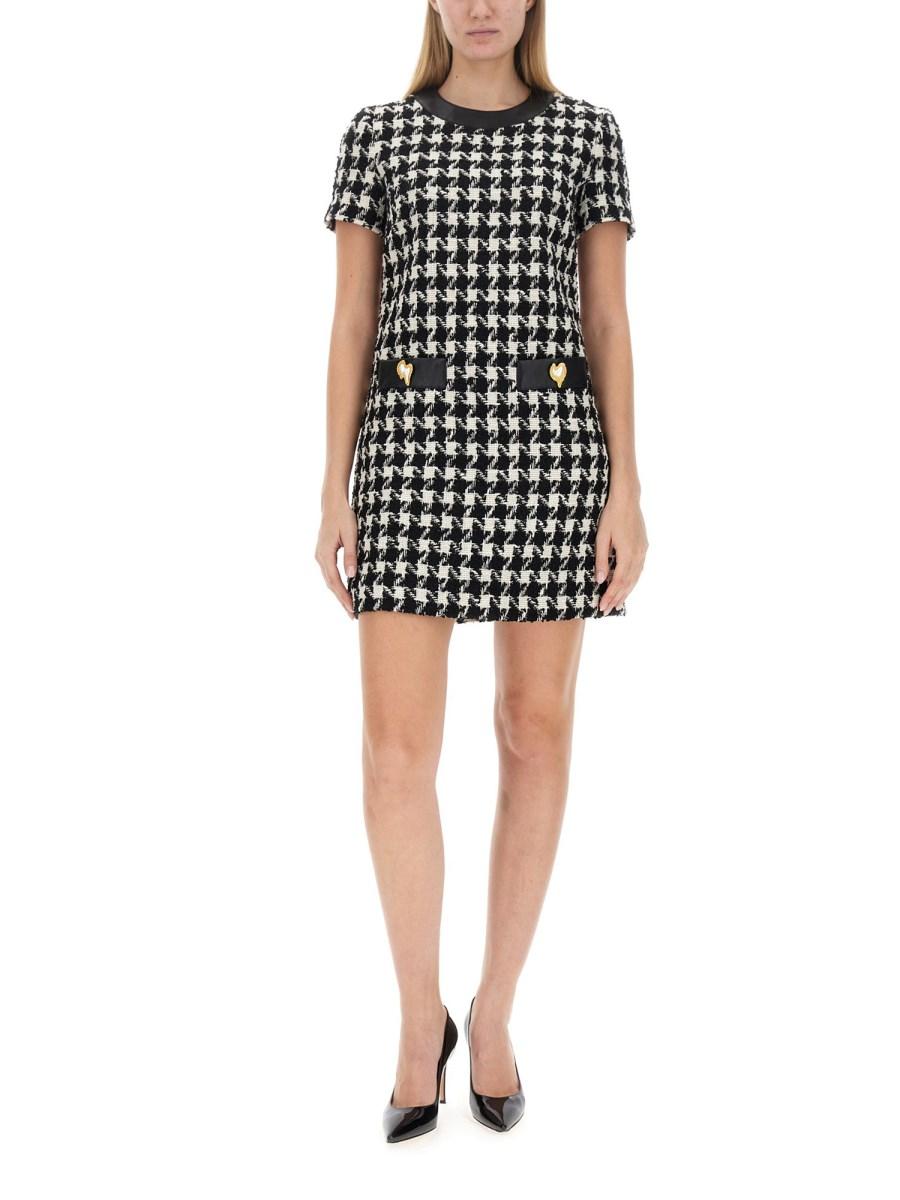 MOSCHINO ABITO MINI IN PIED DE POULE