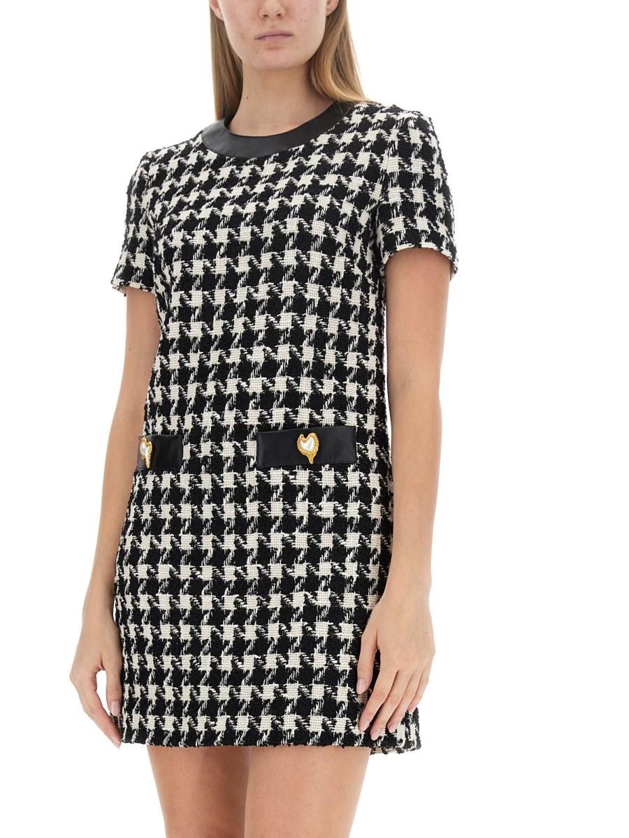 MOSCHINO ABITO MINI IN PIED DE POULE