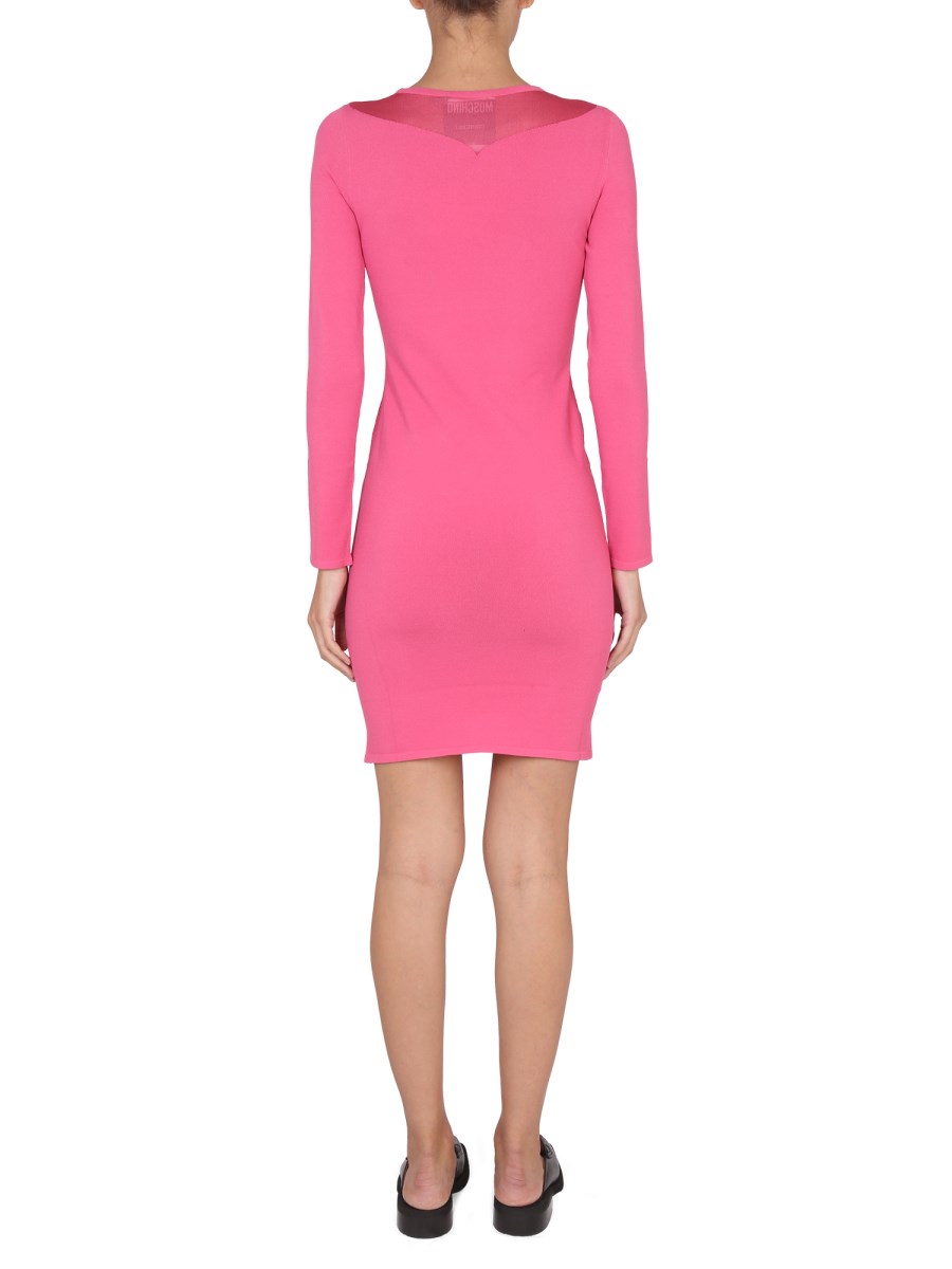 MOSCHINO ABITO SLIM FIT IN MAGLIA DI VISCOSA
