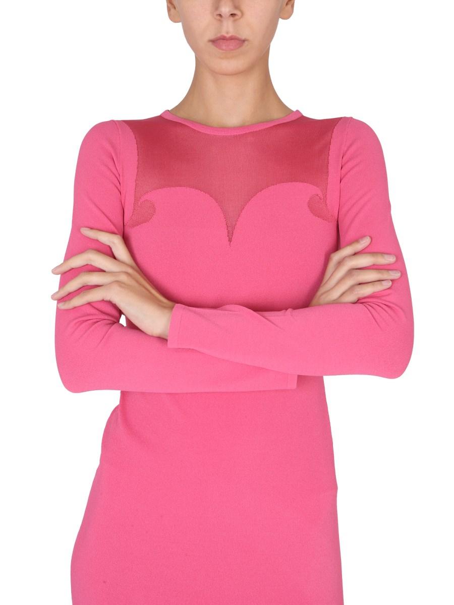 MOSCHINO ABITO SLIM FIT IN MAGLIA DI VISCOSA
