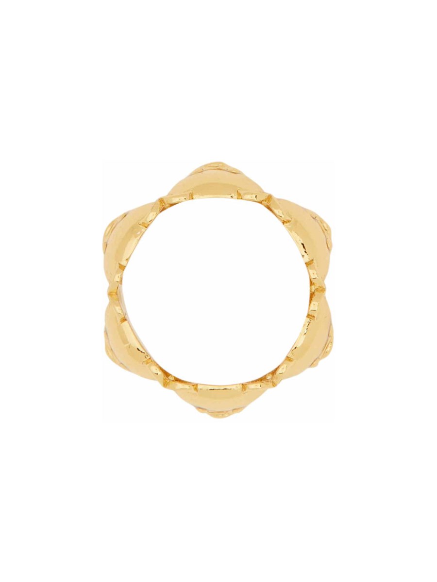 MOSCHINO ANELLO TEDDY BEAR IN OTTONE