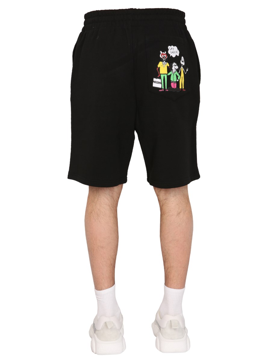 MOSCHINO BERMUDA COMICS CHARACTERS IN COTONE
